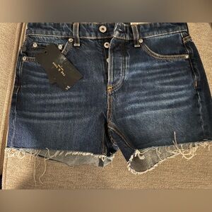 rag & bone Dark Blue Denim Jeans with Contrast Stitching